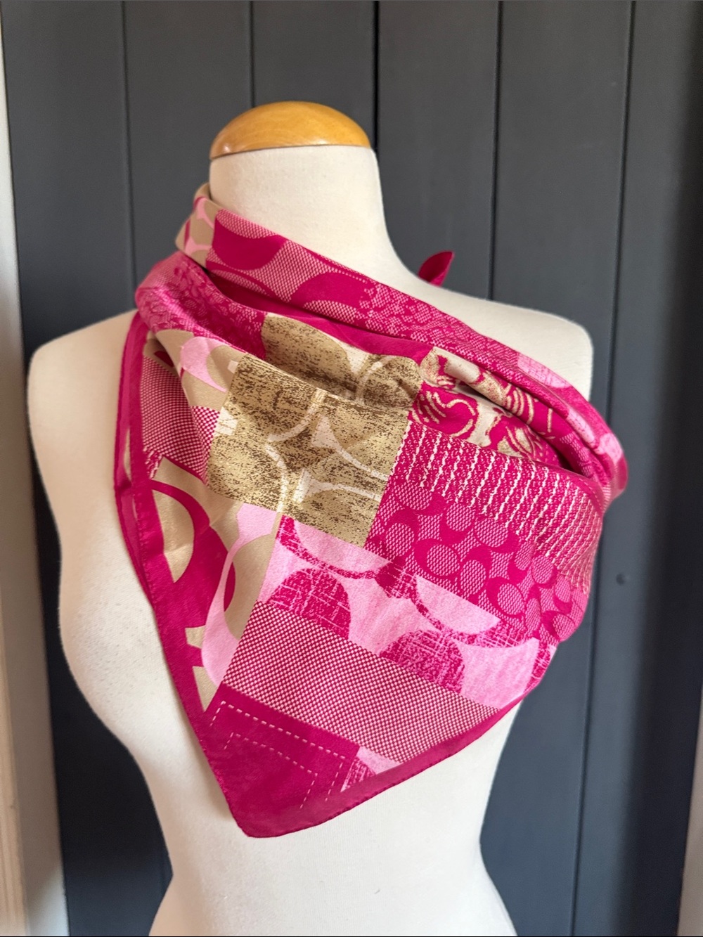 Coach Silk Scarf - Picture 4 of 6